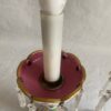 1970′ Pair of Baccarat Overlay Lamps: H 45 cm - Image 5