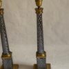 1970′ Pair of Glass Or Smoked Crystal And Gilt Bronze Lamps H 52 cm - Image 8
