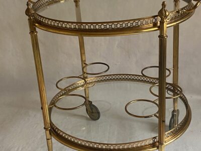 1970 ' Maison Bagués Trolley In Brass And Gilt Bronze