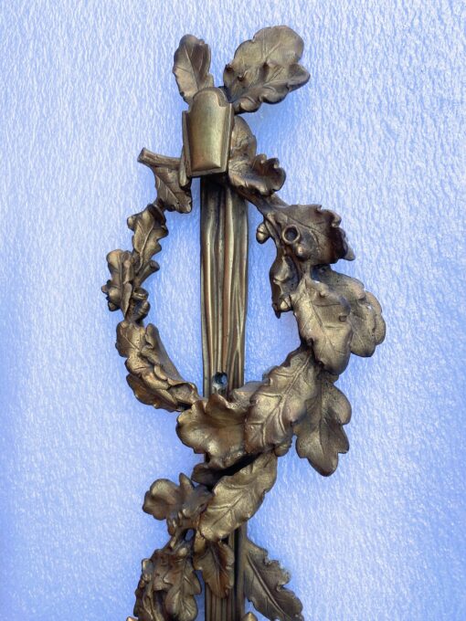 1900′ Paire d’ Appliques Style Louis 16 Bronze Doré Aux Cors De Chasse Signée Jansen – Image 24