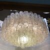 1970′ Chandelier Doria 4 Levels 60 Blown Glass Crystals Design Venini Murano