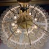 1970′ Chandelier Doria 4 Levels 60 Blown Glass Crystals Design Venini Murano - Image 8