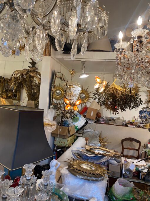 1970’ Couple Of Butterfly Sconces In Bronze Or Brass, Duval Brasseur Or Isabelle Faure, 4 Bulbs, Agate Wings: 33 X H 28 and 38 x H 33 cm - Image 2