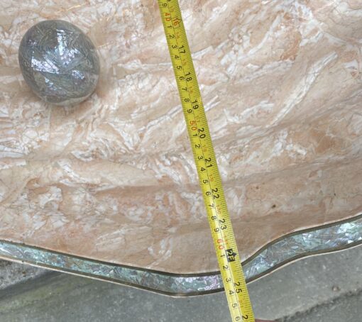 1970 'Coffee Table With Pearl Oyster In Resin In Imitation Of Tessellated Marble For Romeo - Image 11