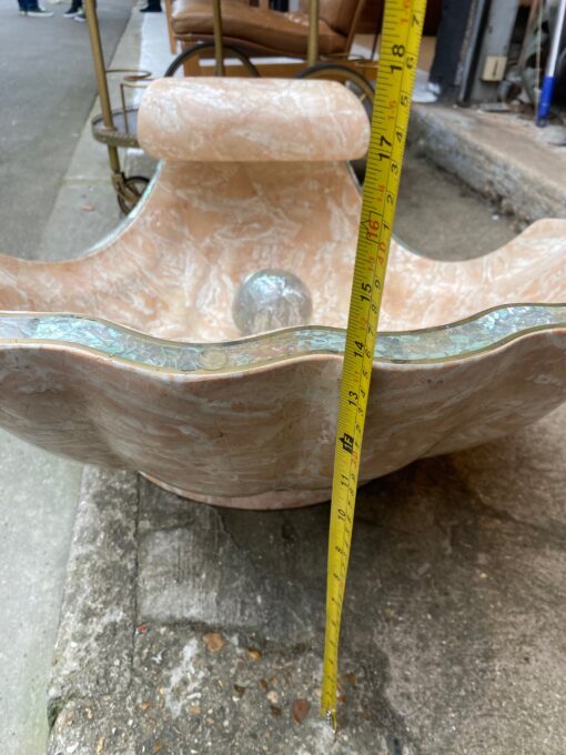1970 'Coffee Table With Pearl Oyster In Resin In Imitation Of Tessellated Marble For Romeo - Image 8
