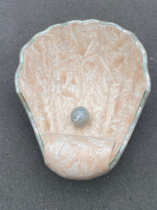 1970 'Coffee Table With Pearl Oyster In Resin In Imitation Of Tessellated Marble For Romeo - Image 6