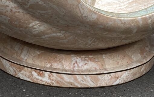 1970 'Coffee Table With Pearl Oyster In Resin In Imitation Of Tessellated Marble For Romeo - Image 4