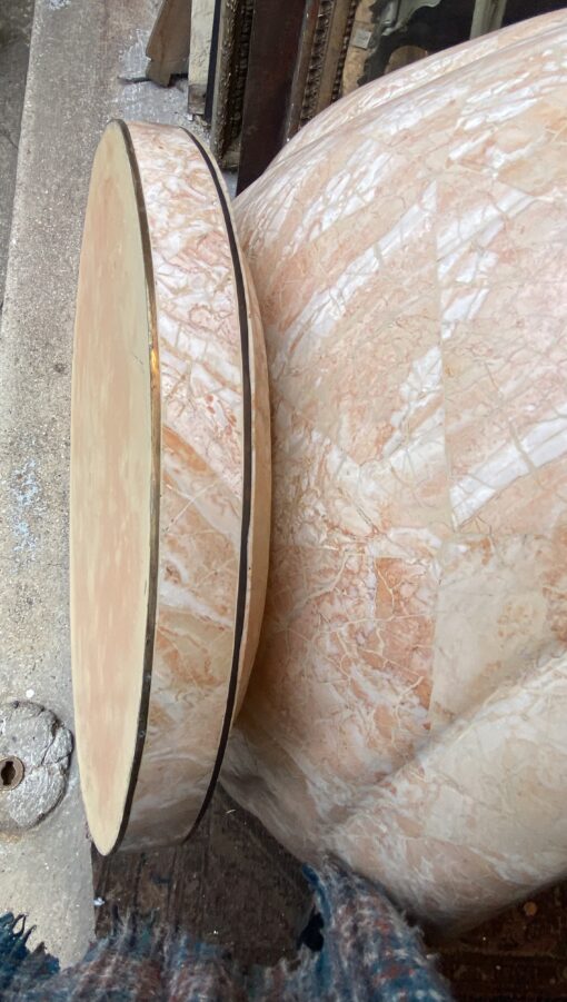 1970 'Coffee Table With Pearl Oyster In Resin In Imitation Of Tessellated Marble For Romeo - Image 3