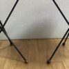 1940/50′ Pair Or Similar Wrought Iron And Brass Pedestal Tables Jacques Adnet Style Diameter 50 cm - Image 4