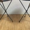 1940/50′ Pair Or Similar Wrought Iron And Brass Pedestal Tables Jacques Adnet Style Diameter 50 cm - Image 3