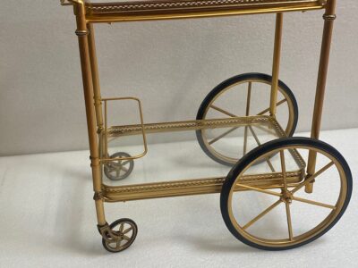 1950/70 Maison Jansen Rolling Bar In Brass And Gilt Bronze