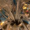 1950'  Lustre Cristal Murano Avec Inclusions Feuilles d’Or 6 Branches H 110 Ø 86 cm – Image 2
