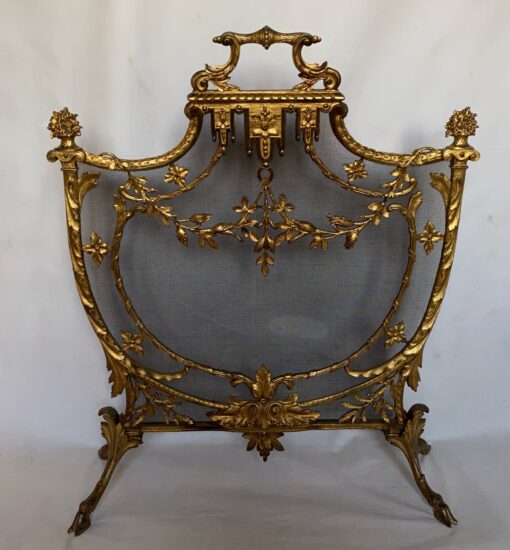 1880 'Spark Barrier N 3 In Gilt Bronze With Flowers Pots