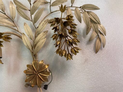 1970′ Wall lamp With 2 Wisterias ,73X H 57 cm Hans Kogl - Image 5