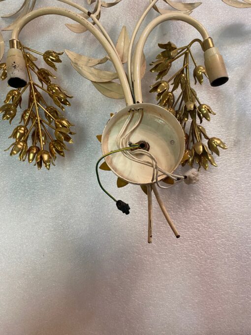 1970′ Wall lamp With 2 Wisterias ,73X H 57 cm Hans Kogl - Image 4