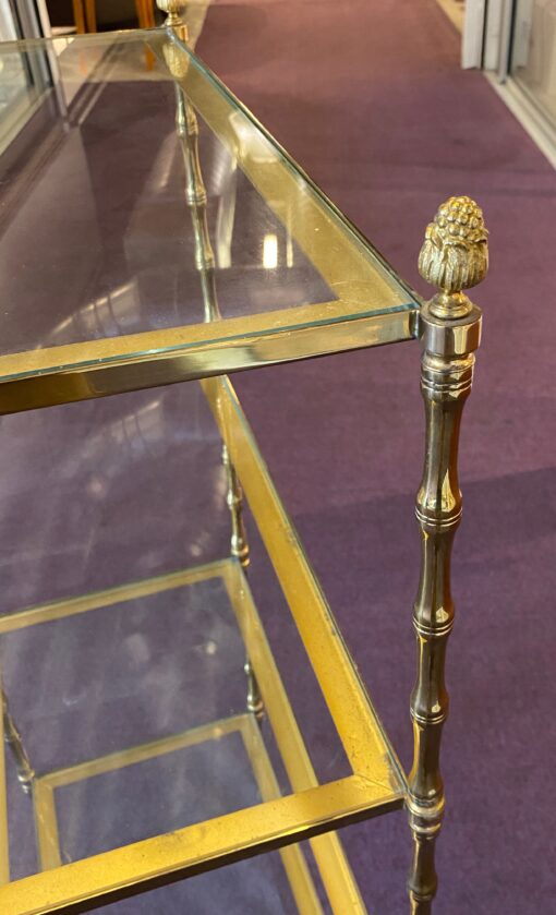 1970′ Bronze Shelf at 4 Levels Maison Baguès Glass Trays 31 X 56 H 118 cm - Image 11