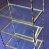 1970′  Étagère En Bronze à 4 Niveaux Maison Baguès Plateaux Verre 31 X 56 H 118 cm – Image 5