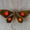 1970’ Bronze or Brass Butterfly Wall Lamp, Duval Brasseur Or Isabelle Faure, 4 Bulbs, Agate Wings: 40 x H 33 cm - Image 12