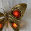 1970’ Bronze or Brass Butterfly Wall Lamp, Duval Brasseur Or Isabelle Faure, 4 Bulbs, Agate Wings: 40 x H 33 cm - Image 11