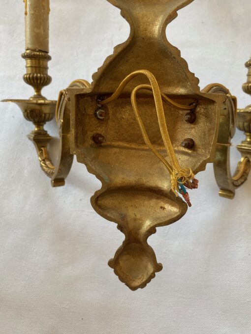 1970/80 Series Of 6 Wall Lights In Gilt Bronze In The Style Of LXVI Signed Maison Baguès 36 X H 39 cm - Image 5