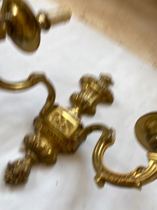 1970/80 Series Of 6 Wall Lights In Gilt Bronze In The Style Of LXVI Signed Maison Baguès 36 X H 39 cm - Image 2