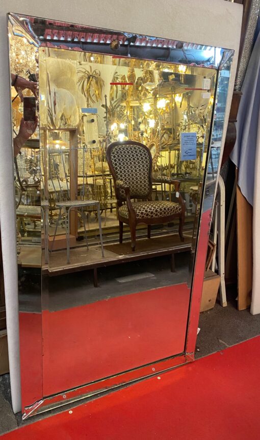 1940 ′ Venice Art Deco Mirror 146 X 87 cm Decor Mustache - Image 4