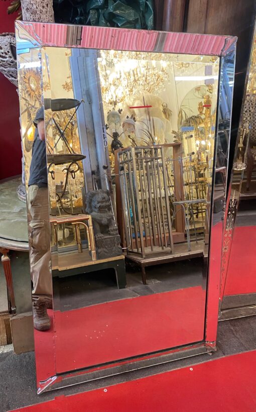 1940 ′ Venice Art Deco Mirror 146 X 87 cm Decor Mustache