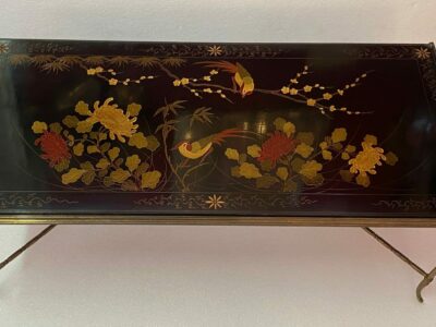 1970′ Table Basse Style Baguès Laque de Chine 109 x 50 x H 47 cm