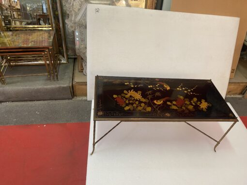 1970′ Coffee Table Baguès Style Chinese Lacquer 109 x 50 x H 47 cm - Image 11