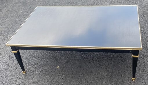 1950/70 Coffee Table Wood Lacquered Black Maison Jansen By Gerard MILLE 121 x 81 cm - Image 17