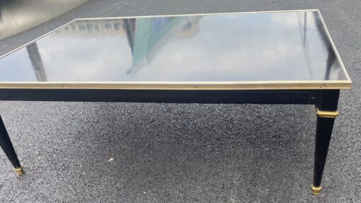 1950/70 Coffee Table Wood Lacquered Black Maison Jansen By Gerard MILLE 121 x 81 cm - Image 16