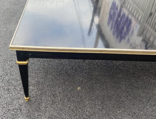 1950/70 Coffee Table Wood Lacquered Black Maison Jansen By Gerard MILLE 121 x 81 cm - Image 15