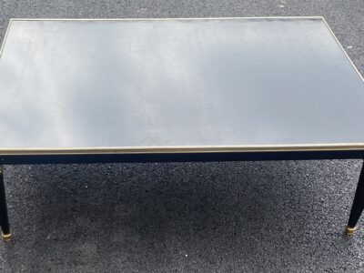 1950/70 Coffee Table Wood Lacquered Black Maison Jansen By Gerard MILLE 121 x 81 cm