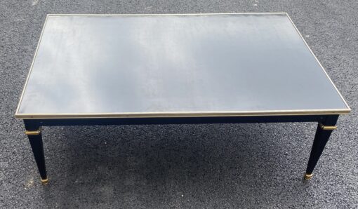 1950/70 Coffee Table Wood Lacquered Black Maison Jansen By Gerard MILLE 121 x 81 cm