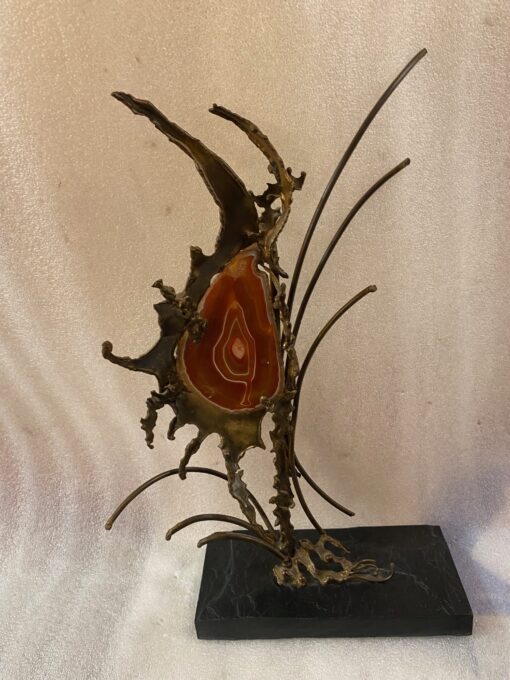 1970′ Plant Sculpture By FAURE, FERNANDEZ or DUVAL BRASSEUR For HONORE PARIS - Image 8