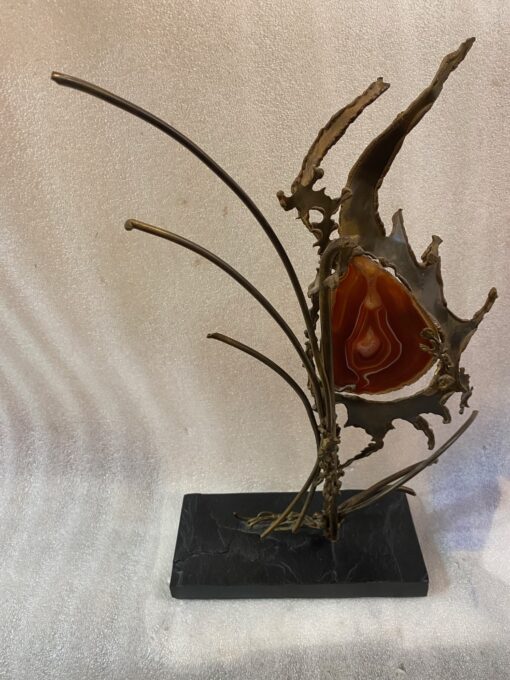 1970′ Plant Sculpture By FAURE, FERNANDEZ or DUVAL BRASSEUR For HONORE PARIS - Image 3