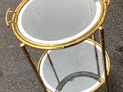 1970′ Maison Bagués Trolley In Brass And Gilt Bronze
