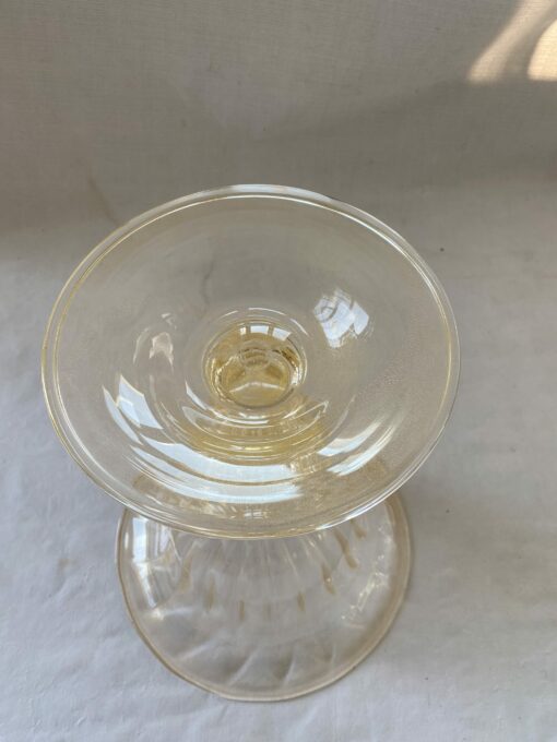 1970/80 ′ Murano Crystal Vase With Murano Gold Paillons H 43 cm Ø 34 - Image 7