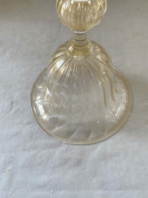 1970/80 ′ Murano Crystal Vase With Murano Gold Paillons H 43 cm Ø 34 - Image 8