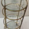 1950/70′ Rolling Server Round Bronze 4 Trays In The Style Of Maison Jansen