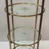 1950/70′ Rolling Server Round Bronze 4 Trays In The Style Of Maison Jansen - Image 6