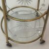 1950/70′ Rolling Server Round Bronze 4 Trays In The Style Of Maison Jansen - Image 8
