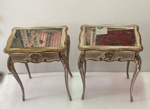 1950 Paire De Chevets  Bois Patiné 45 X 33 X H 60 cm