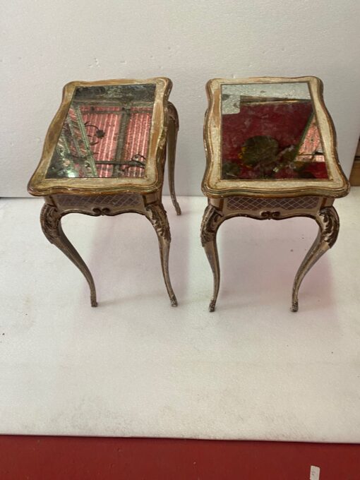 1950 Paire De Chevets  Bois Patiné 45 X 33 X H 60 cm – Image 7