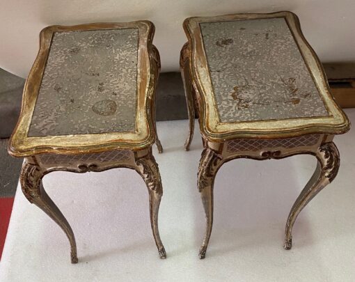 1950 Paire De Chevets  Bois Patiné 45 X 33 X H 60 cm – Image 4