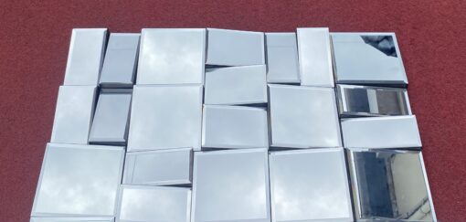 Faceted wall-hanging mirror by Small Neal 100 X 80 cm - Image 5