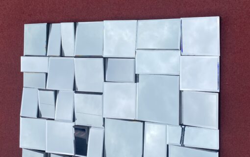 Faceted wall-hanging mirror by Small Neal 100 X 80 cm - Image 3