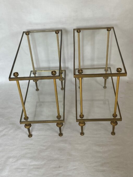 1970' Pair of Side Tables in Bronze, Maison Baguès 50.5 X 25.5 X H 48 cm - Image 13