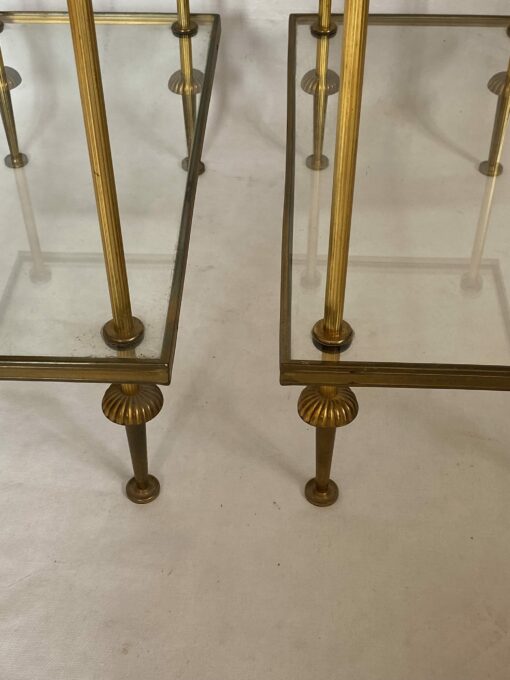 1970' Pair of Side Tables in Bronze, Maison Baguès 50.5 X 25.5 X H 48 cm - Image 11