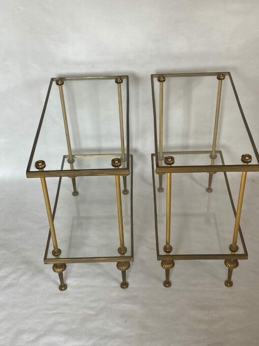 1970' Pair of Side Tables in Bronze, Maison Baguès 50.5 X 25.5 X H 48 cm - Image 7